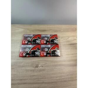 Maxell UR 90 Normal Bias 90 Minute Audio Cassette SEALED  (SEt of 4)